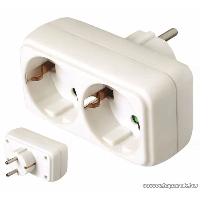 Rendeld meg most TDF Elosztó dugaljba 2-es, földelt dugvillához, 90fokban elfordított aljzat NV 22-90 Somogyi