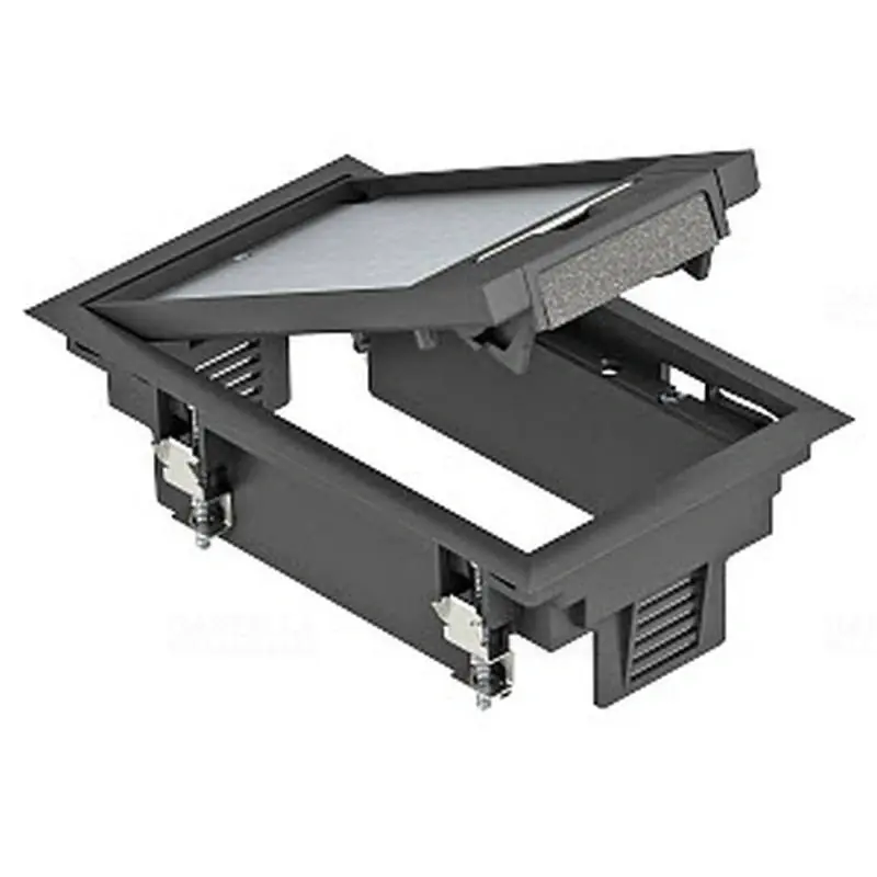 Alacsony ár OBO Padlódoboz szerelvénybetét csatornaszereléshez , GES2 U 9011 grafitszürke 7405120