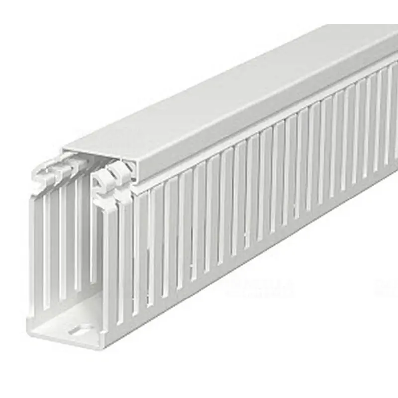 OBO LKVH N 75037 Vezetékrendező csatorna halogénmentes 75x37,5x2000, világosszürke 6178552 Rendeld meg most