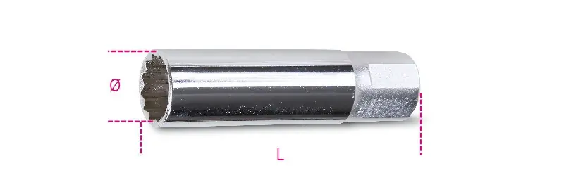 956F 16 Dugókulcs 3/8" négyszögű belső csatlakozóval gyújtógyertyákhoz - Beta - 009560116 Pénzvisszafizetés