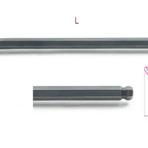 96BP 3 mm Hajlított gömbfejű imbuszkulcs, barnított - Beta - 000960963 Kiváló minőség