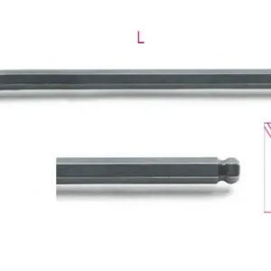 96BP-AS 3/8 mm Hajlított gömbfejű imbuszkulcs, barnított - Beta - 000960996 Kiárusítás