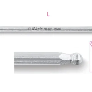 96BPINOX-AS 3/16 hajlított hatlapfejű belső kulcs gömbölyű szélekkel rozsdamentes acélból - Beta - 000961995 Biztonságos fizetés