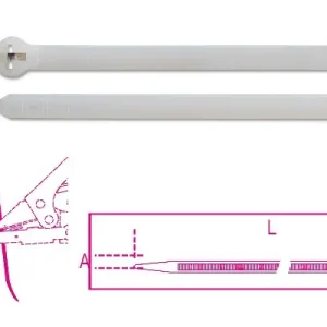 Ajánlat BMBL3748 Acélfogas műanyag kábelkötegelő szalag, natúr - Beta - BMBL3748