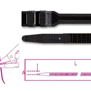 Utolsó esély BMN2690 Műanyag kábelkötegelő szalag, fekete, UV-álló - Beta - BMN2690
