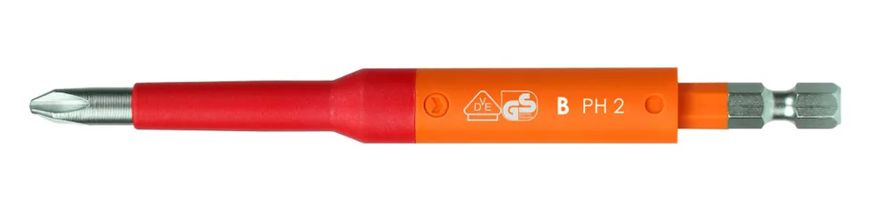 Prémium PH2x125mm VDE szigetelt Phillips csavarhúzó bit E6,3 1/4 (1000V IEC60900) - Felo - 03202590