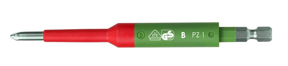 PZ1x125mm VDE szigetelt Pozidriv csavarhúzó bit E6,3 1/4 (1000V IEC60900) - Felo - 03101590 Expressz szállítás