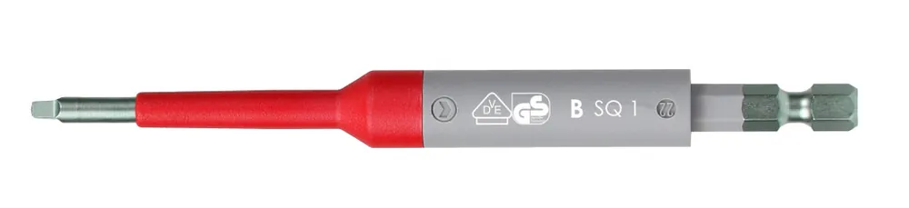 SQ1x125mm (2,8mm) VDE szigetelt Robertson négyszög bit E6,3 1/4 (1000V IEC60900) - Felo - 03501590 Pénzvisszafizetés