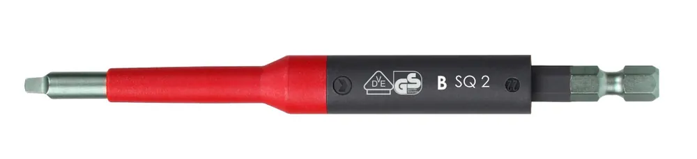 Vedd meg most SQ2x125mm (2,8mm) VDE szigetelt Robertson négyszög bit E6,3 1/4 (1000V IEC60900) - Felo - 03502590