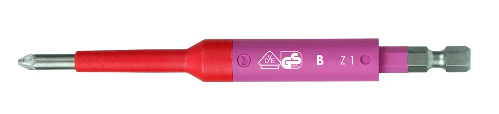 Z1x125mm VDE szigetelt Pozidriv/lapos +/- csavarhúzó bit E6,3 1/4 (1000V IEC60900) - Felo - 03110590 Kiárusítás