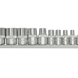 HANS 1/4"+3/8" E-STAR dugókulcsfej készlet 10r. E4-E18 CrV 5610E Eredeti
