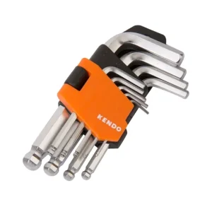 KENDO gömbvégű imbuszkulcs készlet 9r. SW1,5-10 CrV No.20735 Kedvezmény