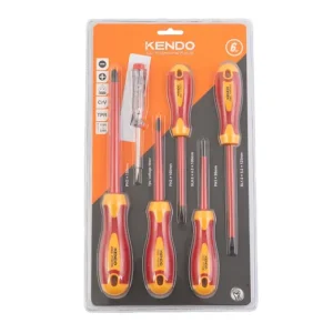 Rendeld meg most KENDO VDE szigetelt csavarhúzó készlet 5+1r. SL+PH+fázisceruza No.20483