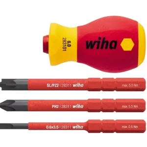 WIHA slimVario electric VDE Stubby bittartó készlet 4r. SL+PH+SL/PZ SB28310101/No.41230 Autentikus