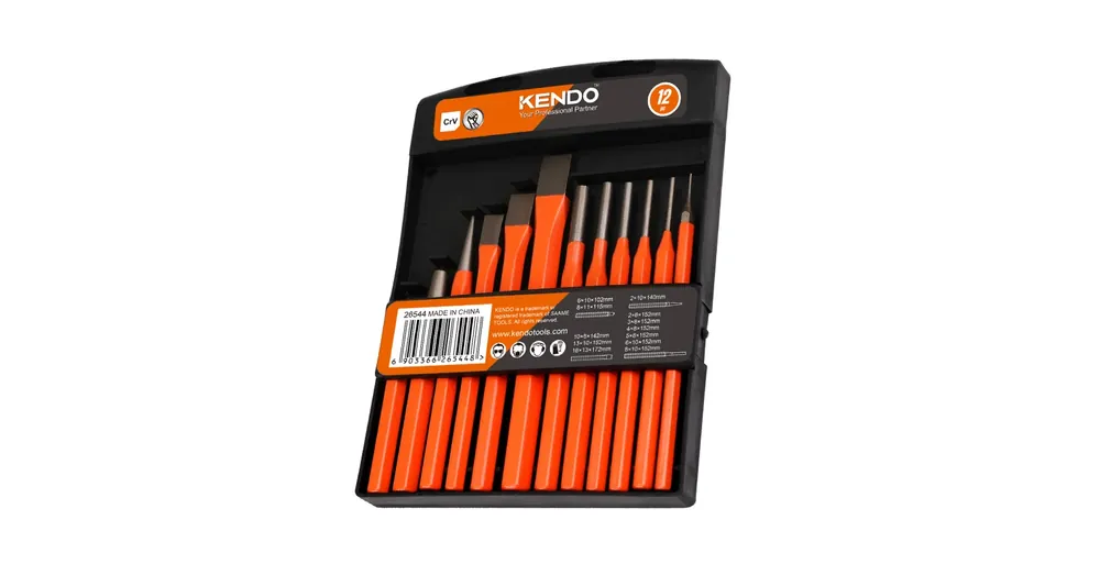 KENDO hidegvágó- és kiütő készlet 12r. No.26544 Korlátozott ajánlat
