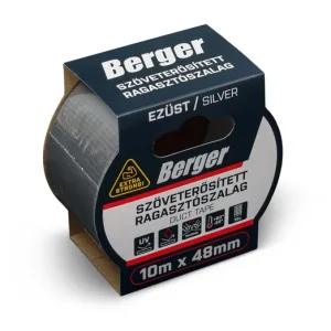 Prémium BERGER szöveterősített ragasztószalag 10mx48mm/0,17mm ezüst