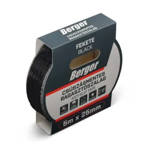 BERGER csúszásmentes ragasztószalag 5mx25mm/0,8mm fekete Kiváló minőség
