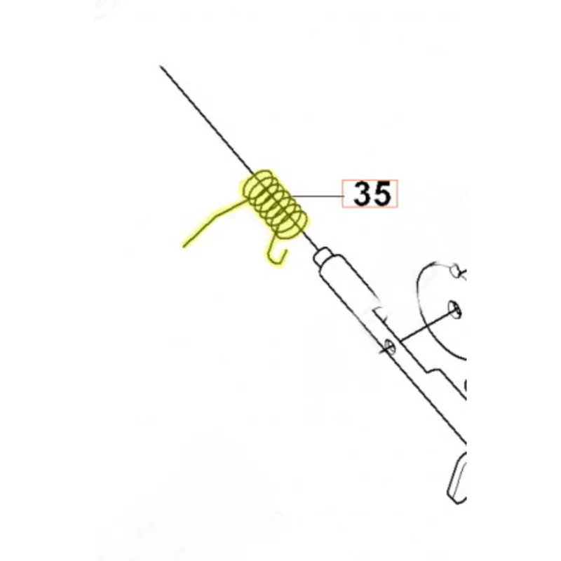 Pénzvisszafizetés Husqvarna 343R - 345R karburátor tengely rugó