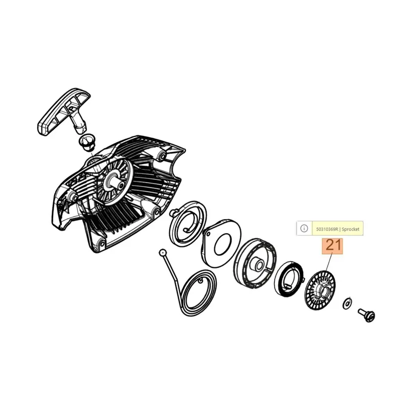 Ajánlat Oleo-Mac GSH 400, 510, 560, III. Series kötélorsó közép