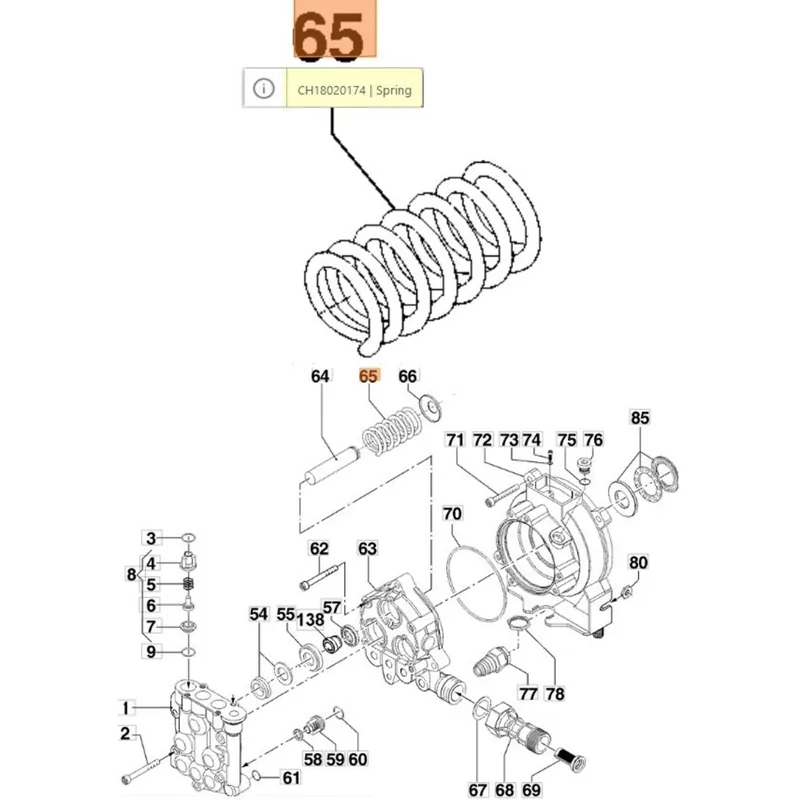 Oleo-Mac PW 160, PW 170C, PW 300HC rugó Utolsó esély