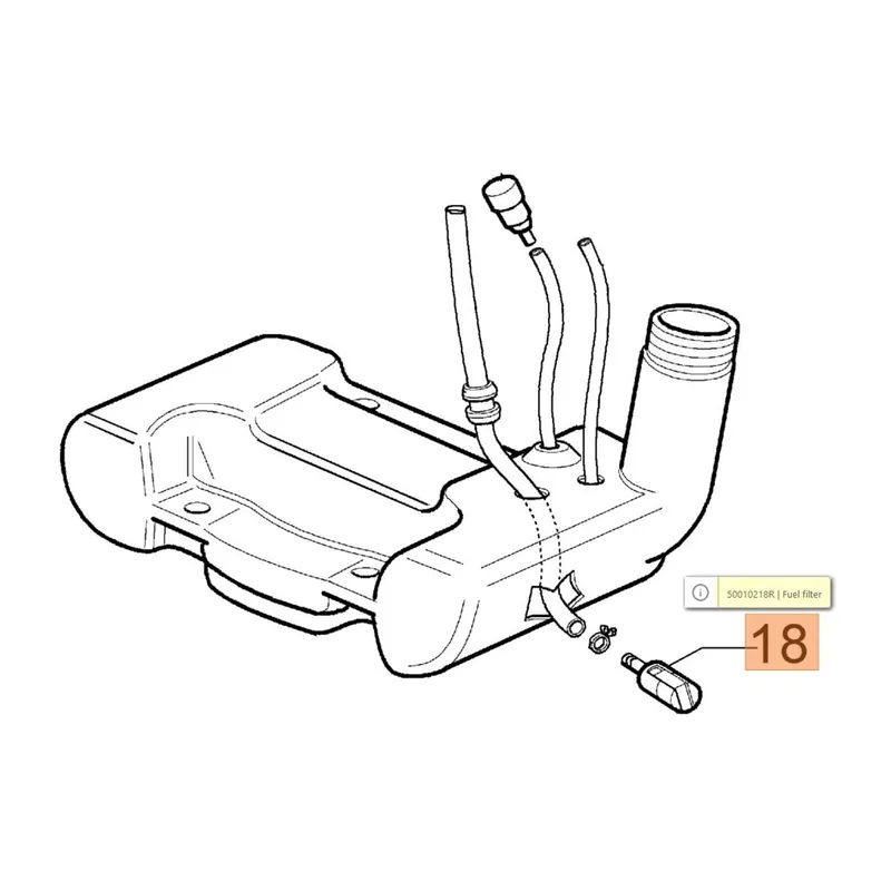 Oleo-Mac benzin - üzemanyagszűrő Ingyenes szállítás
