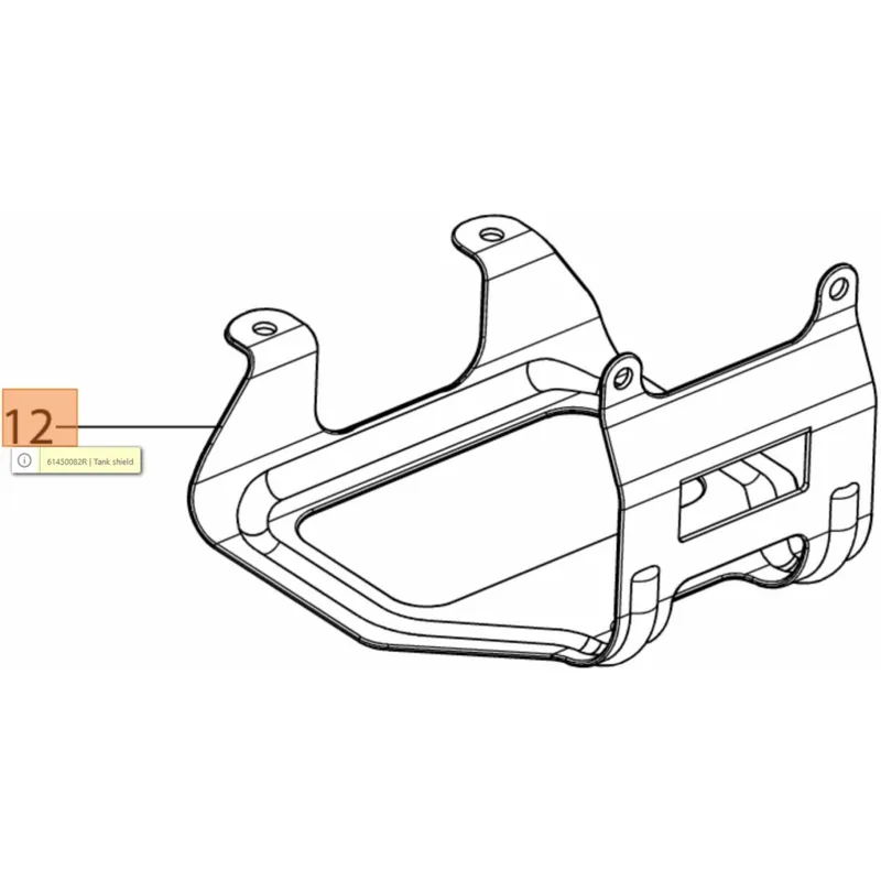 Autentikus Oleo-Mac BCH400 tankvédő