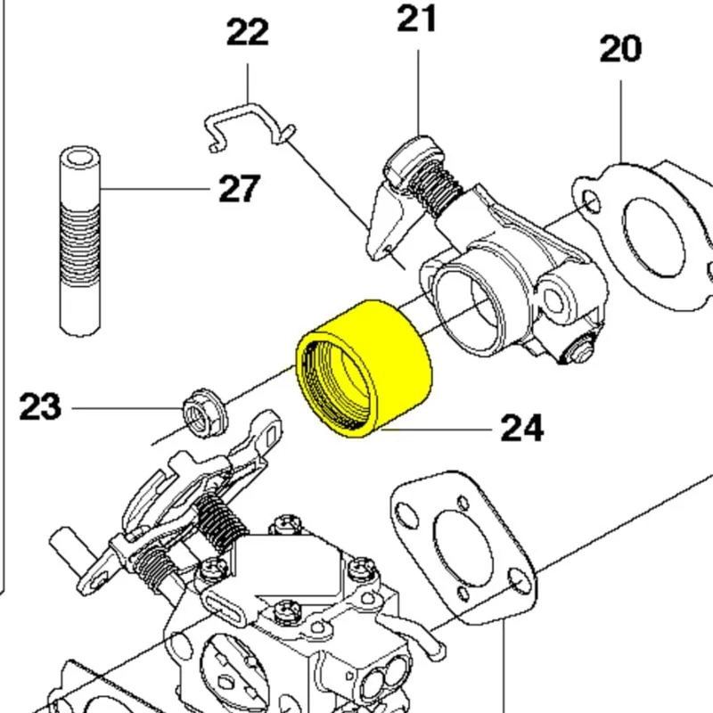 Eredeti Husqvarna 555RXT pillangószelep összekötő cső