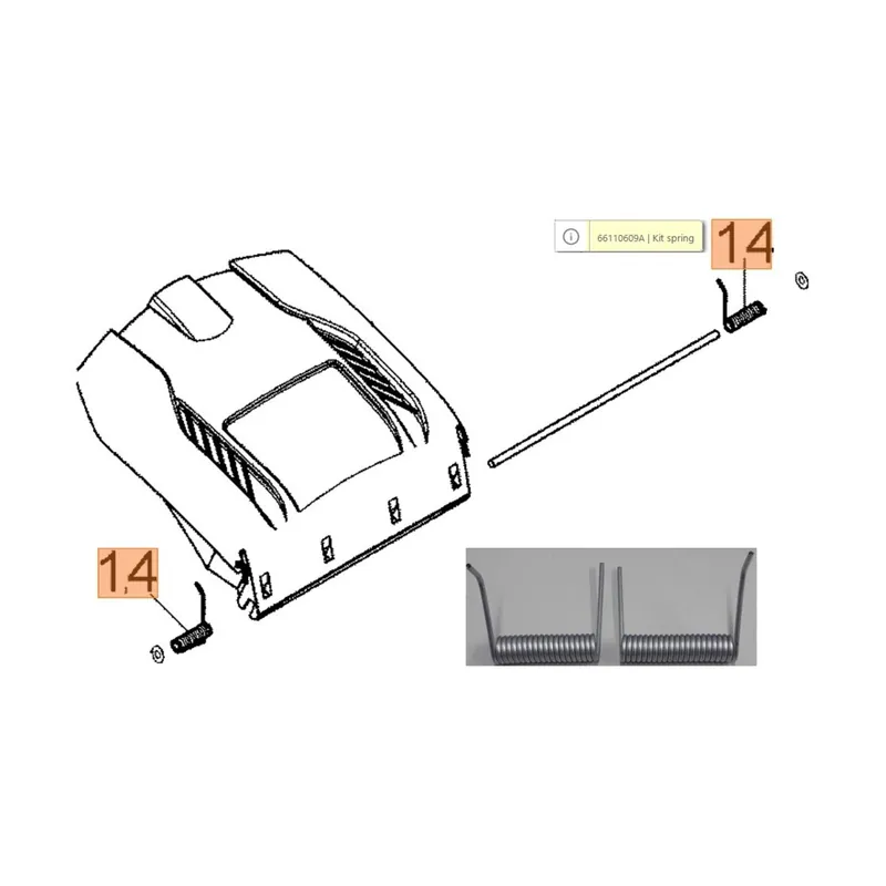 Kiárusítás Oleo-Mac fűnyíró - rugó ajtó feszítő szett kit bal-jobb