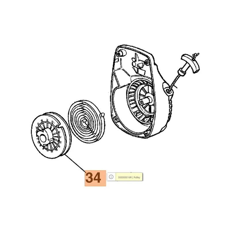 Utolsó esély Oleo-Mac MTL 50, MTL 51, SA 18, SC 33, S50 kötéltárcsa