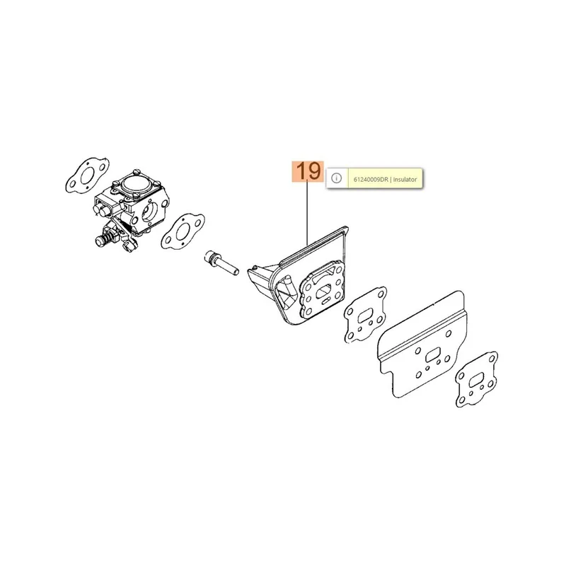 Oleo-Mac WP300 Karburátor közdarab Népszerű