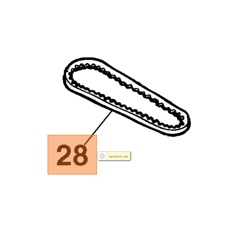 Oleo-Mac G47 - G48 ékszíj - 10x700 LI Újdonság