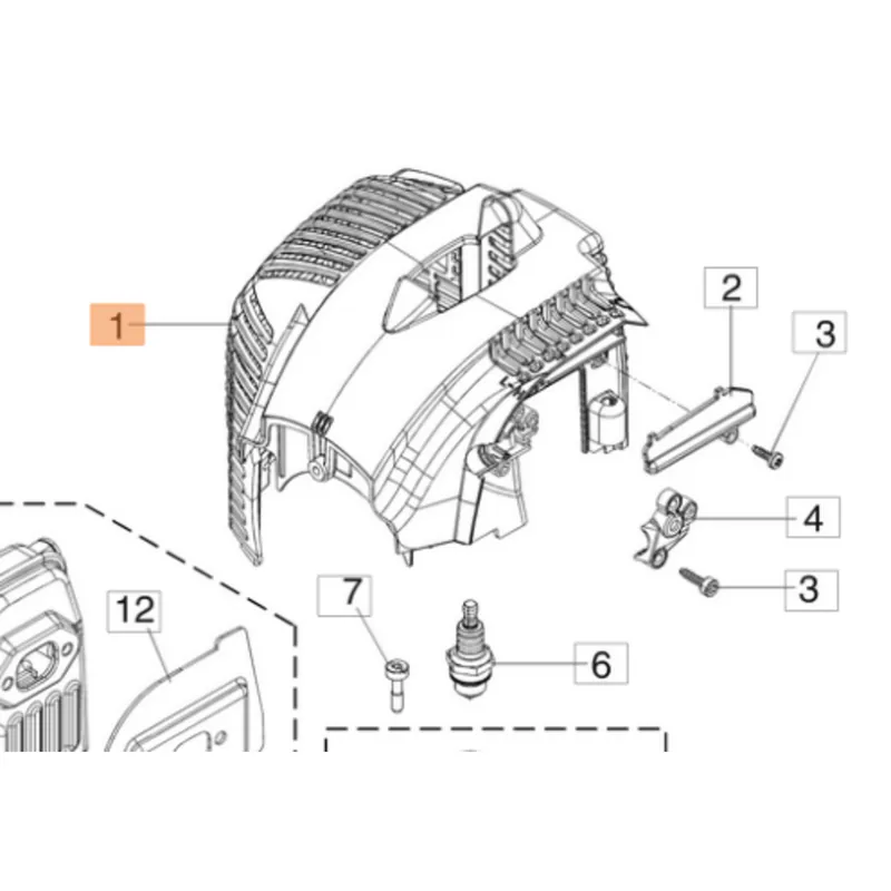Kiváló minőség Oleo-Mac BC350 - BC400 motorburkolat