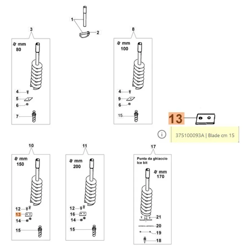 Legjobb ár Oleo-Mac fúrószár kés 15cm
