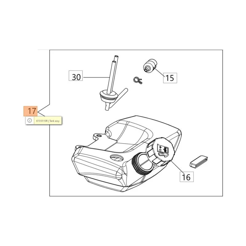 Rendeld meg most Oleo-Mac BCH500 üzemanyag tank