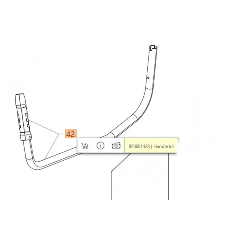 Autentikus Oleo-Mac 441Y szarv - kormány - fogantyú