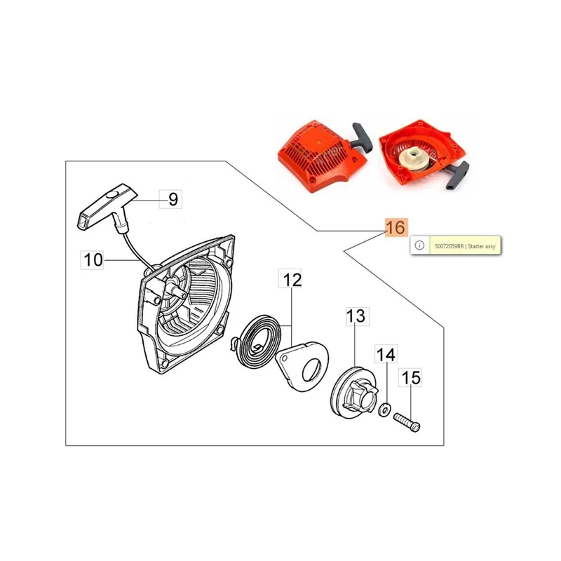 Oleo-Mac 947 - 952 - GS520 berántó - indító Olcsó