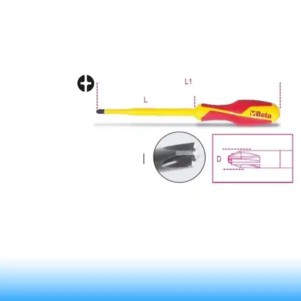 Vedd meg most Beta 1276MQ/C, kombinált csavarhúzó PZ kereszthornyos + egyenes hornyú csavarokhoz, PZ2+LPP