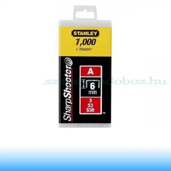 STANLEY TŰZŐKAPOCS "A" 6MM (3/53/530) 1000DB Népszerű