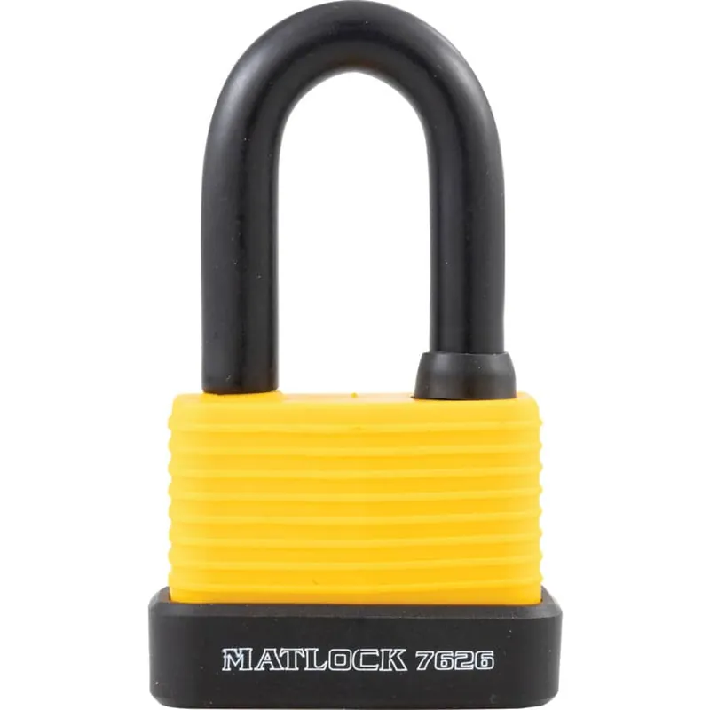 Ajánlat 54MM PU BEVONATÚ LAMINÁLT ACÉL LAKAT HOSSZÚ KENGYELLEL-SÁRGA