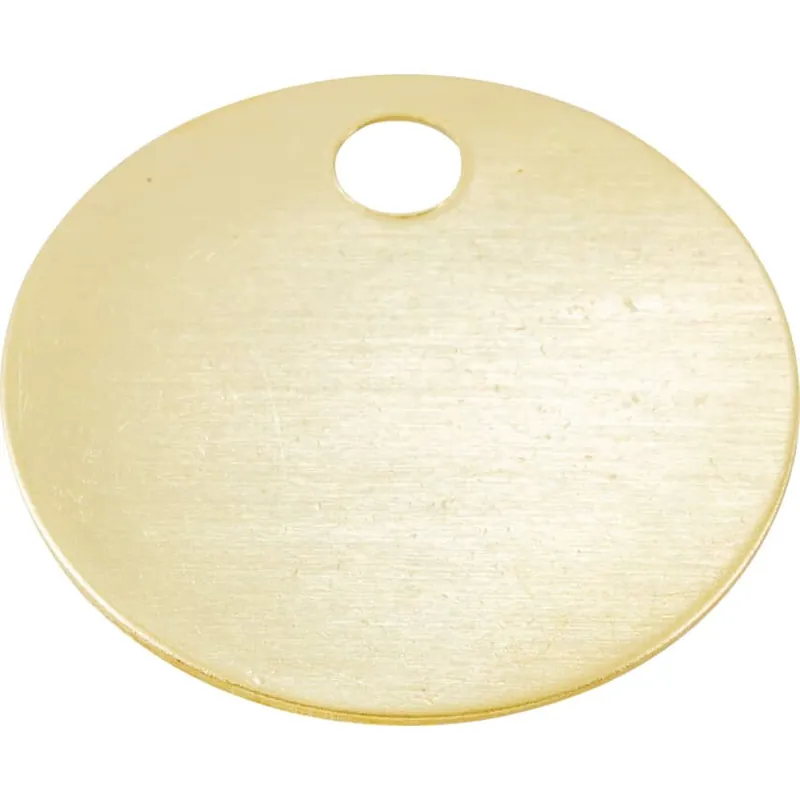 30MM SÁRGARÉZ AZONOSÍTÓ BILÉTA 5 MM FURATTAL Csak ma