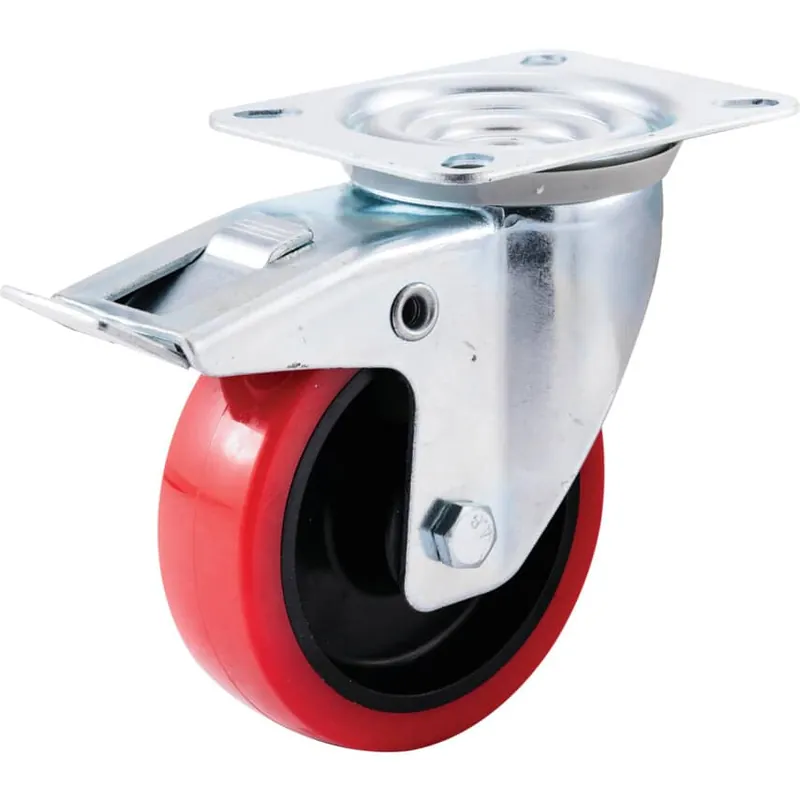 Kiárusítás BOLYGÓ TÍPUS FELSÕ TÁNYÉRRAL ÉS FÉKKEL 100MM POLIURETÁN ABRONCS