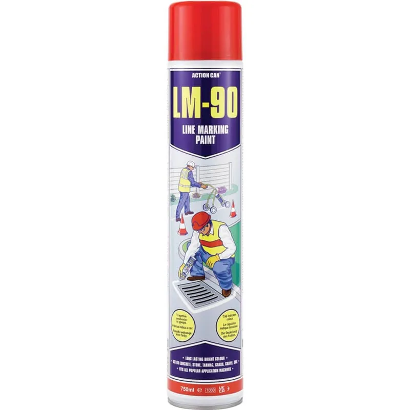 LM-90 VONALJELÖLŐ FESTÉKSPRAY, 750 ML PIROS RAL 3018 Prémium